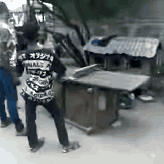 Familiar reaction example: Nope.. Creator-processed table-tennis rally reaction gif from Table tennis