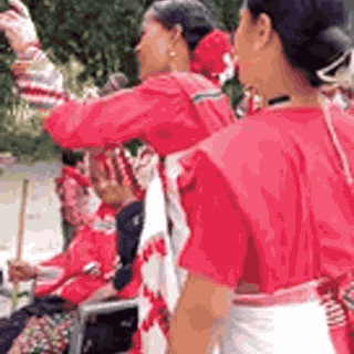 Creator-processed community dance reaction gif from Ali-Aye-Ligang community celebration